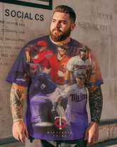 T-shirt à manches courtes pour homme, grande taille, des Twins du Minnesota